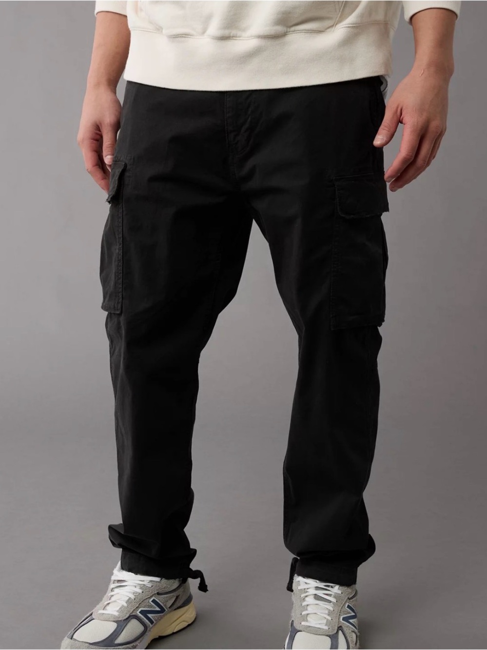 American Eagle Outfitters Flex Black Cargo Lived-In